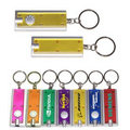 Slim Rectangular Flashlight with Swivel Key Chain (Translucent Yellow)